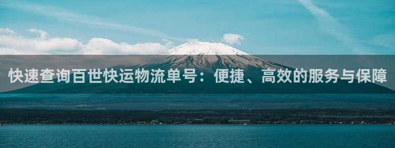狗子28注册地址：快速查询百世快运物